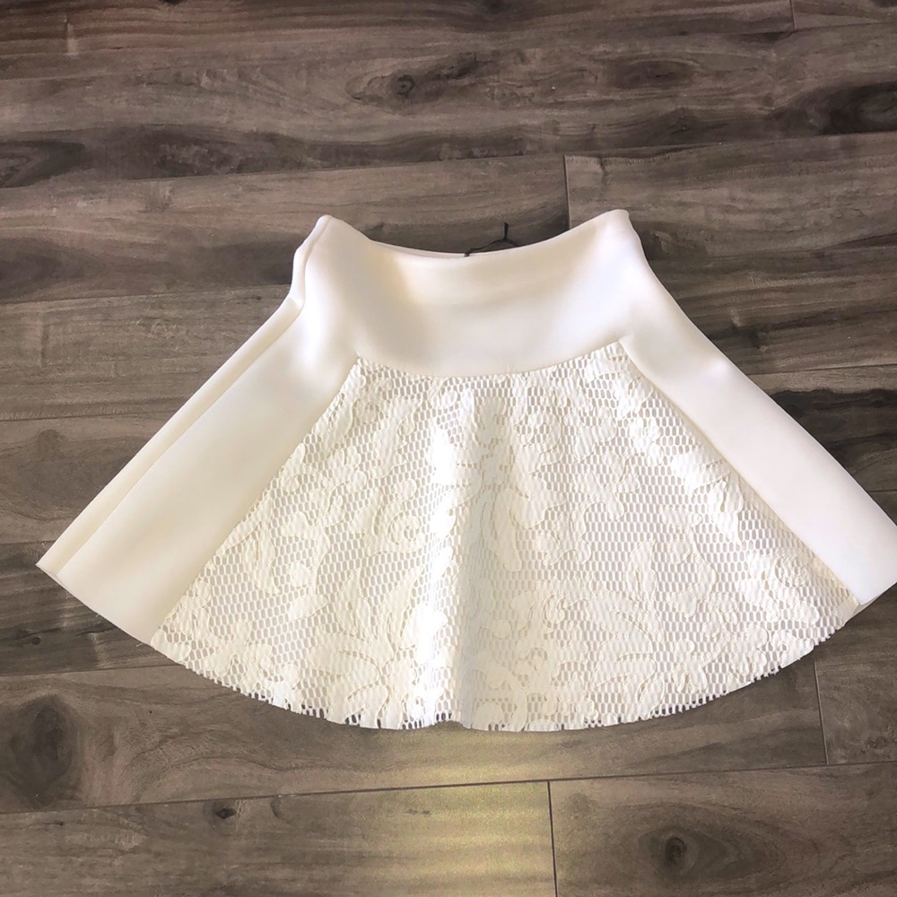 White lace summer skirt